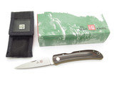 Vintage Al Mar Falcon ATS-34 Seki Japan Micarta Lockback Folding Pocket Knife