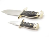 Vintage Muela Alce Spain 7220-P Twin Fixed Blade Bowie Hunting Knife Set