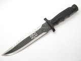 Vtg 1990s Precise Taiwan Sawtooth Hollow Handle Survival Fixed 8.75 Blade Knife