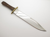 Vtg United 15.8" Wood Coffin Handle Fixed Blade Bowie Mountain Man Hunting Knife