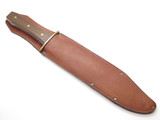 Vtg United 15.8" Wood Coffin Handle Fixed Blade Bowie Mountain Man Hunting Knife