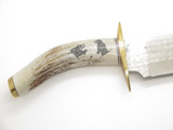 Ken Richardson 16.125" Custom Mountain Man Stag Horn Fixed Blade Hunting Knife