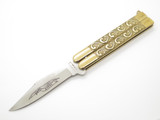 Vintage 1980s Parker Brass Gypsy Seizo Imai Seki Japan Folding Balisong Butterfly Knife