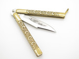Vintage 1980s Parker Brass Gypsy Seizo Imai Seki Japan Folding Balisong Butterfly Knife