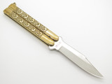 Vintage 1980s Parker Brass Gypsy Seizo Imai Seki Japan Folding Balisong Butterfly Knife