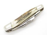 Vtg Jonathan Crookes Sheffield England 4.8" Stag Stockman Folding Pocket Knife