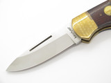Vtg Kershaw 1305 Maniago Italy Wood Handle Small Folding Lockback Pocket Knife