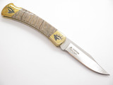 Custom Brian Yellowhorse Buck 110 Elk Scene Folding Hunter Lockback Knife