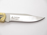 Custom Brian Yellowhorse Buck 110 Elk Scene Folding Hunter Lockback Knife