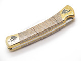 Custom Brian Yellowhorse Buck 110 Elk Scene Folding Hunter Lockback Knife