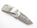 G. Sakai Seki Japan Ukimon Sakura Damascus Tanto Money Clip Folding Pocket Knife