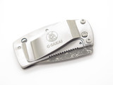 G. Sakai Seki Japan Ukimon Sakura Damascus Tanto Money Clip Folding Pocket Knife
