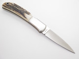 Vintage Al Mar Falcon 1003 Seki Japan 4" Stag Lockback Folding Pocket Knife