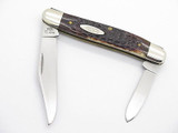 Vtg 10 Dot 1980 Case XX 06247 Bone Folding Pocket Stockman Pen Knife