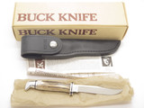 Vintage 1987 Buck 102 Woodsman Stag Fixed Blade Hunting Knife