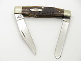 Vtg 10 Dot 1980 Case XX 6275 Moose Jigged Bone Folding Pocket Knife