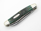 Vtg 1982 Case XX Muskrat Hawbaker Special Folding Pocket Knife Green Bone