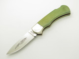 Vintage 1980s Parker Seki Japan Green Bone Handle Folding Lockback Pocket Knife