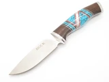 Custom Doris Yazzie Buck 853 Selkirk Turquoise Inlay Fixed Blade Hunting Knife