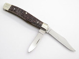 Vtg 10 Dot 1980 Case XX 62032 Jigged Bone Folding Pocket Jack Knife