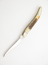 2007 Buck 385 Toothpick Stag Handle Small Folding Pocket Knife