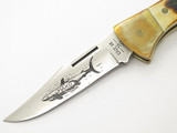 Vtg 1980 Case XX 5158 Stag Mako Shark Medium Folding Hunter Lockback Knife