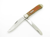 2002 Case XX 6254 USA Trapper Jigged Bone Handle Folding Pocket Knife