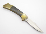 Vtg 1980 Case XX P158 Wood Mako Shark Folding Hunter Lockback Knife