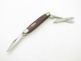 Vintage 1996 Case XX 6227 Red Jigged Bone Folding Pocket Knife & Scissors