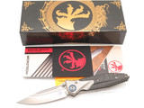 Microtech Socom Bravo Mini 260M-7 Titanium CF Straight M390 Folding Pocket Knife