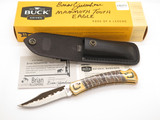 Custom Brian Yellowhorse Buck 110 Eagle Engraved Lockback Folding Hunter Knife