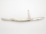 2002 Buck 303 Cadet White Poly Pearl Folding Stockman Pocket Knife