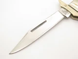 Frost Cutlery Solingen Steel Folding Swing Guard Red Jigged Bone Lockback Knife