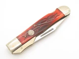 Frost Cutlery Solingen Steel Folding Swing Guard Red Jigged Bone Lockback Knife