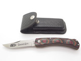 Vintage 1980s United Tiger Eye Seki Japan Wood Lockback Folding Hunter Knife