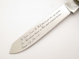 Vtg 1985 Parker Cut Co. Seki Japan Season Greetings Bone Handle Folding Knife