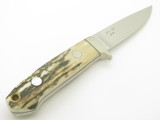Vintage 1990s A.G. Russell Japan ATS-34 Stag 7.75" Fixed Loveless Hunting Knife