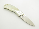 Vtg 1980s Sam McDowell Seki Japan Bone Handle Folding Pocket Knife with Sheath