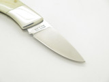 Vtg 1980s Sam McDowell Seki Japan Bone Handle Folding Pocket Knife with Sheath