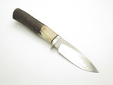 Vintage 1990s A.G. Russell USA Custom Stag Fixed Drop Point Hunting Knife