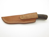 Vintage 1990s A.G. Russell USA Custom Stag Fixed Drop Point Hunting Knife