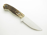 Custom Mike Irie CPM154 Stag 3" Drop Point Fixed Blade Hunting Knife
