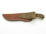 Custom Mike Irie CPM154 Stag 3" Drop Point Fixed Blade Hunting Knife