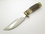 Vintage Custom Bob Lay Canada Handmade Stag Handle Fixed 5.5 Blade Hunting Knife