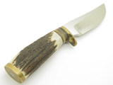 Vintage Custom Bob Lay Canada Handmade Stag Handle Fixed 5.5 Blade Hunting Knife