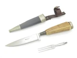 Vintage Henley Solingen Germany Meal Kit Stag Fixed Blade Knife with Fork