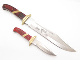 Vintage 2002 Harley-Davidson Sturgis Fixed Blade Twin Combo Bowie Hunting Knife Set