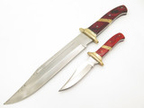 Vintage 2002 Harley-Davidson Sturgis Fixed Blade Twin Combo Bowie Hunting Knife Set