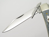2005 Case XX 6111 1/2 Cheetah Gray Bone Swing Guard Folding Pocket Knife