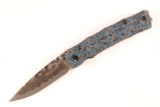 Mcusta Seki Japan MC-33 25th Anniversary Bamboo Blue G10/CF Folding Pocket Knife